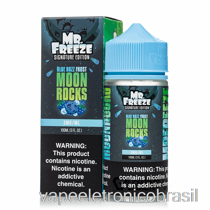 Vape Recarregável Moonrocks - Blue Razz Frost - Mr Freeze - 100ml 3mg
